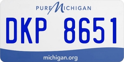 MI license plate DKP8651