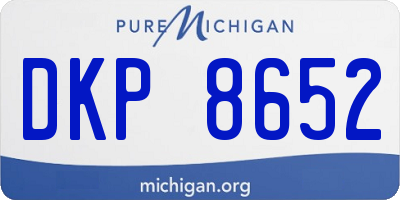 MI license plate DKP8652