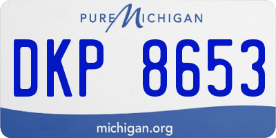 MI license plate DKP8653