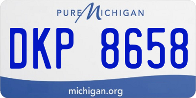 MI license plate DKP8658