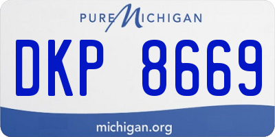 MI license plate DKP8669