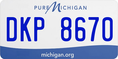 MI license plate DKP8670