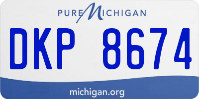 MI license plate DKP8674