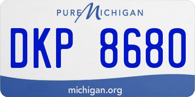MI license plate DKP8680