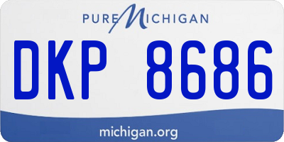 MI license plate DKP8686