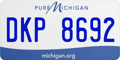 MI license plate DKP8692