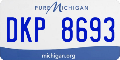 MI license plate DKP8693