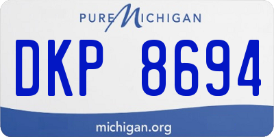 MI license plate DKP8694