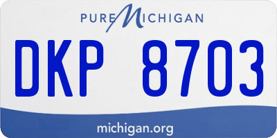 MI license plate DKP8703