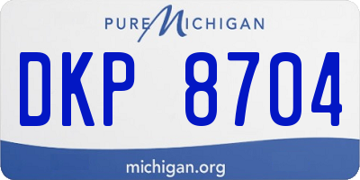 MI license plate DKP8704