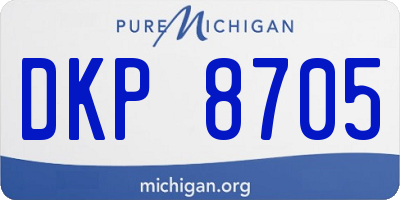 MI license plate DKP8705