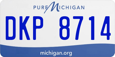 MI license plate DKP8714