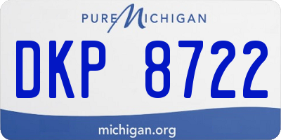 MI license plate DKP8722