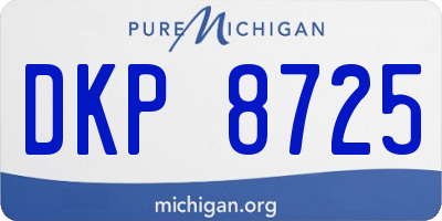 MI license plate DKP8725