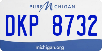 MI license plate DKP8732
