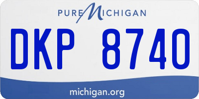 MI license plate DKP8740