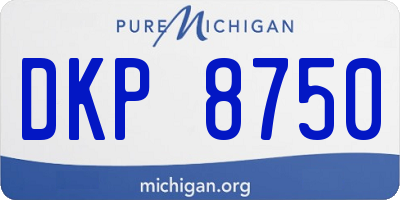 MI license plate DKP8750