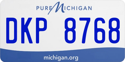 MI license plate DKP8768