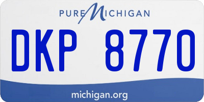MI license plate DKP8770