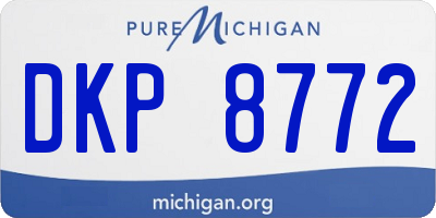 MI license plate DKP8772