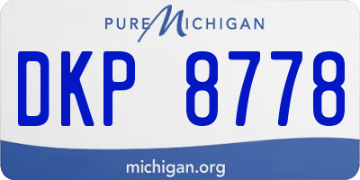 MI license plate DKP8778