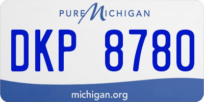 MI license plate DKP8780