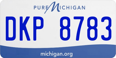 MI license plate DKP8783