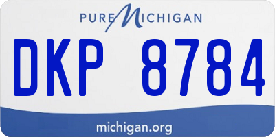 MI license plate DKP8784