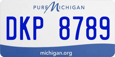 MI license plate DKP8789