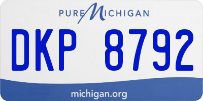 MI license plate DKP8792