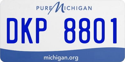 MI license plate DKP8801