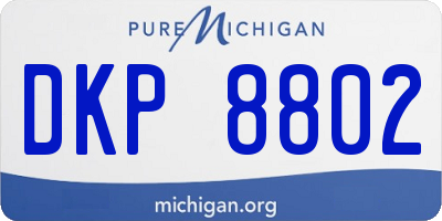 MI license plate DKP8802