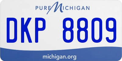 MI license plate DKP8809