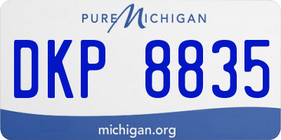 MI license plate DKP8835