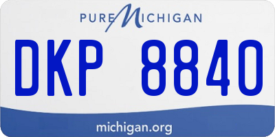 MI license plate DKP8840