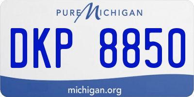 MI license plate DKP8850