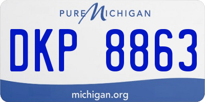MI license plate DKP8863