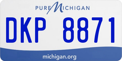 MI license plate DKP8871