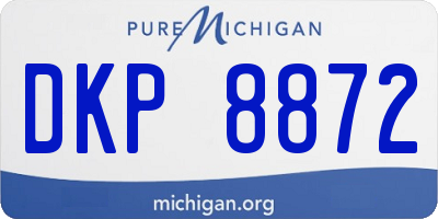 MI license plate DKP8872