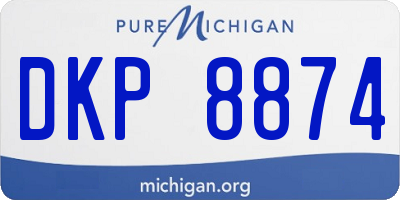 MI license plate DKP8874