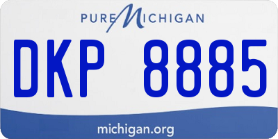 MI license plate DKP8885