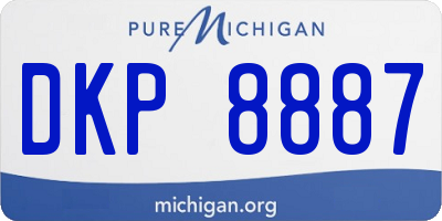 MI license plate DKP8887