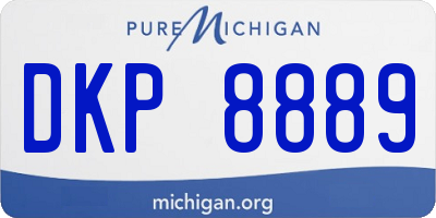 MI license plate DKP8889
