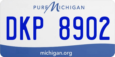 MI license plate DKP8902