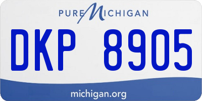 MI license plate DKP8905