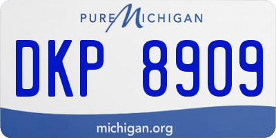 MI license plate DKP8909