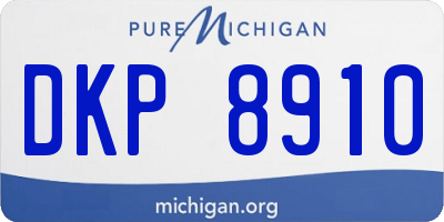 MI license plate DKP8910