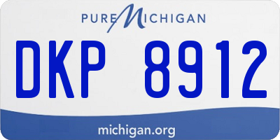 MI license plate DKP8912