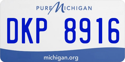 MI license plate DKP8916