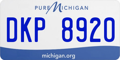 MI license plate DKP8920